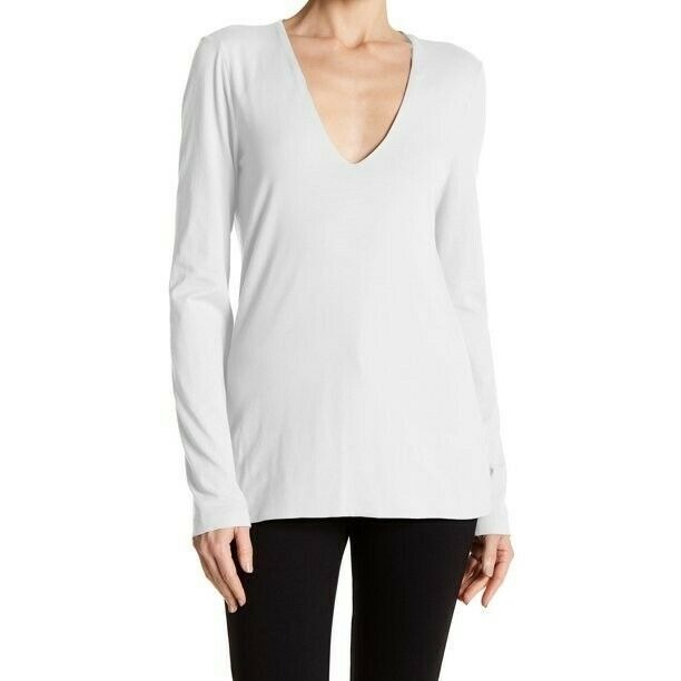 James Perse Plum V-Neck Long Sleeve T-Shirt James Perse Plum V-Neck Long Sleeve T-Shirt